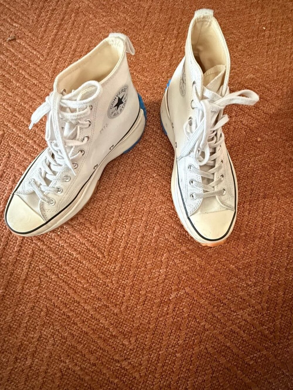 Converse x JW Anderson Run Star Hike White High Top Sneakers Mens 8 Womens 9.5